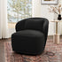 Laura Bouclé Swivel Barrel Chair - Mid Century Modern Swivel Chair | Waiting Room Swivel Chairs| Kinwell Furniture | Designer Swivel Chairs